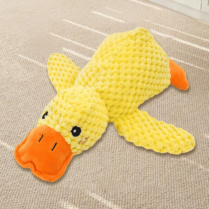 Dog Calming Duck Pet Plush Toy with Quacking Sound, Calming Duck Dog Toy Pillow Toy