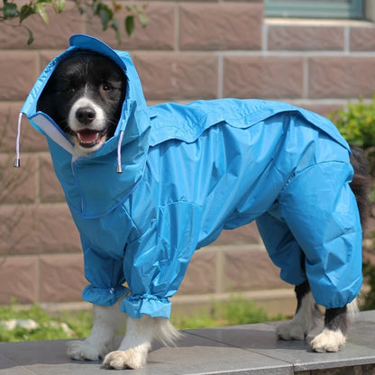 Dog Raincoat Waterproof Hooded Jumpsuit Cloak For Small or Big Dogs
