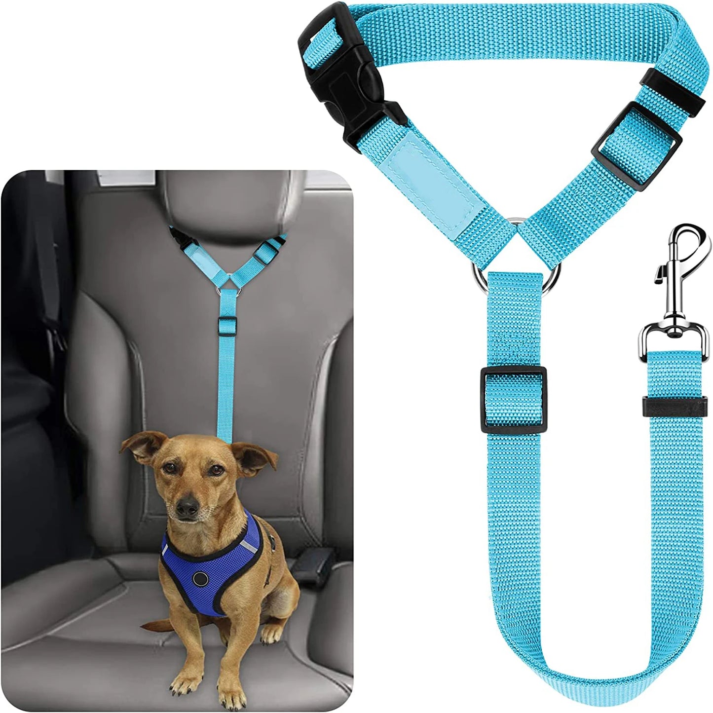 1pc Pet Dog And Cat Seat Belt, Car Headrest Restraint, Adjustable Safety Rope