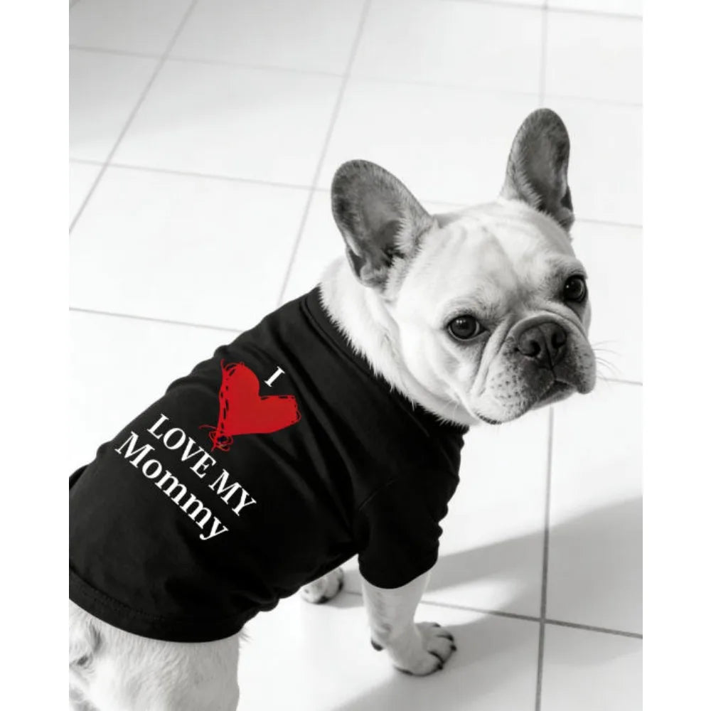 Letter pattern pet T-shirt, daily sportswear, suitable for cats and dogs to wear indoors for leisure walks and vacations