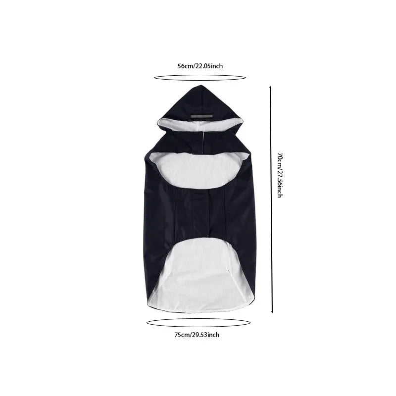 9 Sizes, Dog Raincoat Small, Medium and Large Dogs, Waterproof Hooded Rain Jacket
