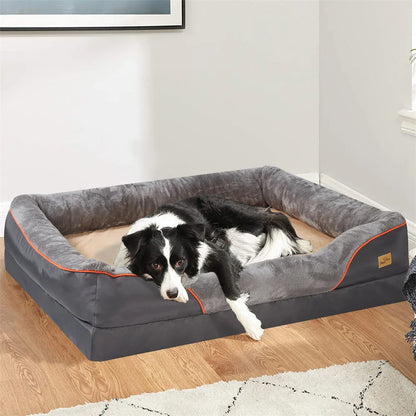 Large Orthopedic Dog Bed, Memory Foam, Pet Sofa Couch, Waterproof, Removable Cover
