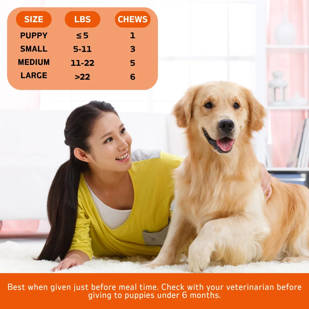 120 Chews - 1 Pack(1 x 180g/6.35oz) 180g/6.35oz - TenderTouch Calming for Dogs - Help Natural Dog Anxiety  for Everyday Stress