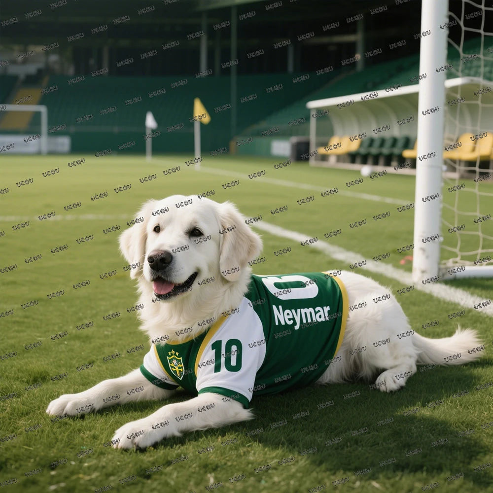 Football Star No10 Print Pet Short Sleeve Tshirts Summer Pet Clothes