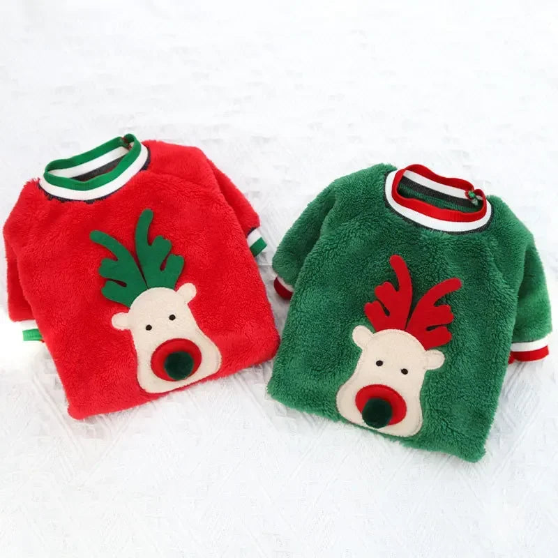Christmas Clothes Winter Warm Pet Clothes for Small & Medium Dogs