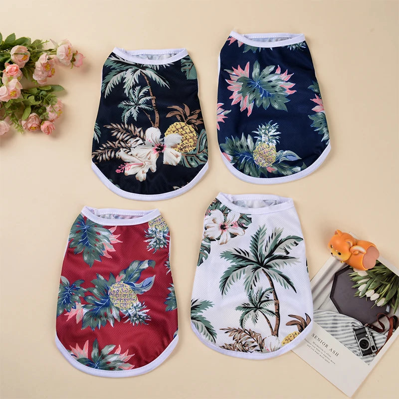 Summer Clothes Breathable Vest For Small Dogs & Cats Costume, Beach Style Fashion T-shirt