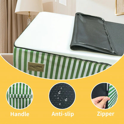 Dog Damp Step 3/4/5 Steps High-Density Foam Dog Stairs with Gentle Slope for High Beds and Sofa, Washable Cover, Vibrant Color