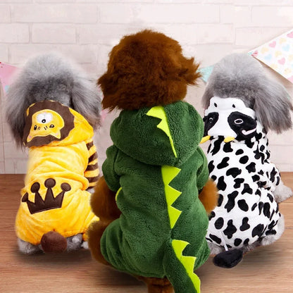 Soft Warm Fleece Dogs Jumpsuits/Hoodies Pet Clothing for Small Dogs or Cats