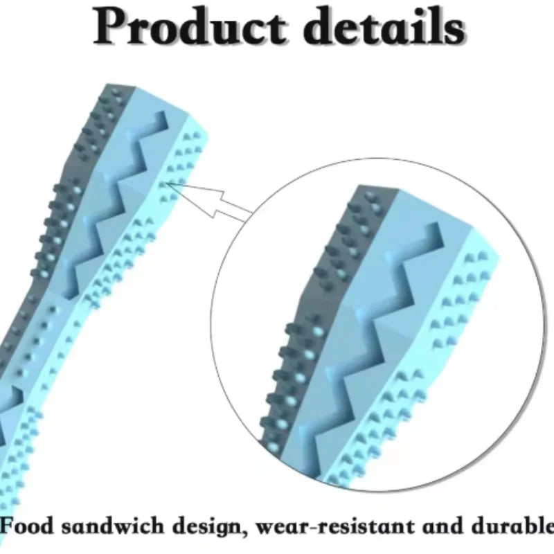 Dog Teething Toy, Teeth Cleaner & Chew Stick, Leak-Proof