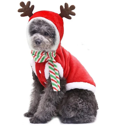 Christmas Clothes Winter Warm Pet Clothes for Small & Medium Dogs