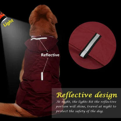 9 Sizes, Dog Raincoat Small, Medium and Large Dogs, Waterproof Hooded Rain Jacket