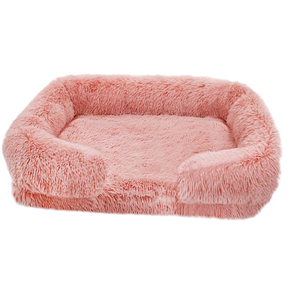 Thickened orthopedic dog bed for large dogs - egg sponge, easy to remove and wash plush cover