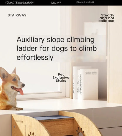 Dog ladder, detachable, with non-slip base. Suitable for small and medium-sized dogs, can be used indoors and outdoors.