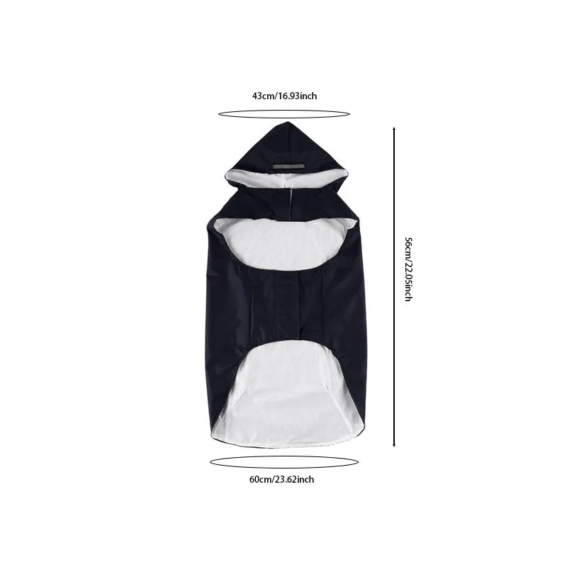9 Sizes, Dog Raincoat Small, Medium and Large Dogs, Waterproof Hooded Rain Jacket