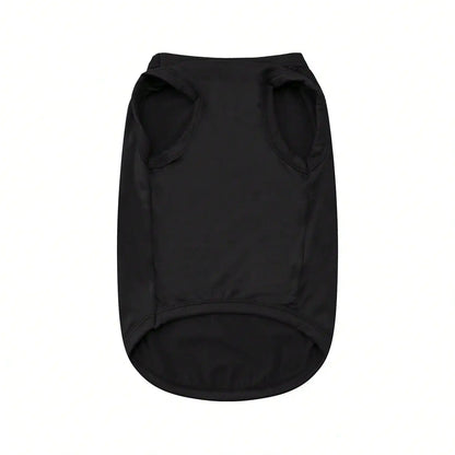 1pc Letter Print Dog Vest Tank Top, Featuring A Playful 'Where's The Food' Back Print