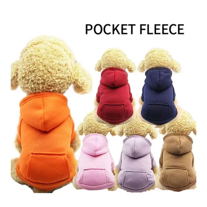 Dog & Cat Hoodie Pet Warm Autumn Winter Coat with Pocket