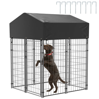 Heavy Duty Kennel, Welded Metal Playpen 64.9”, Large Animal Cage for Outdoor And Indoor Use