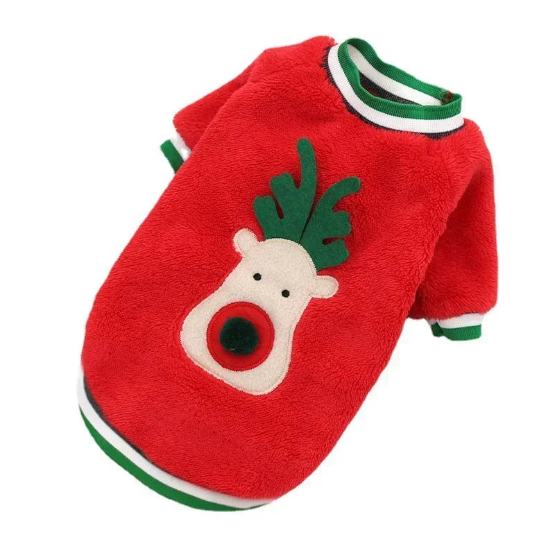 Christmas Clothes Winter Warm Pet Clothes for Small & Medium Dogs