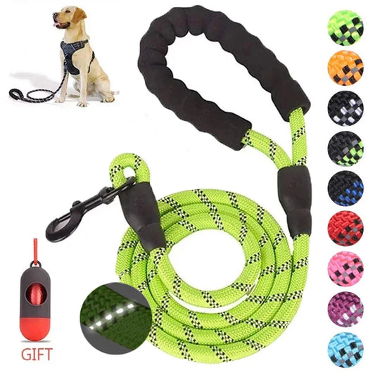 Pet Leash Reflective Strong Dog Leash 1.5M Long with Comfortable Padded Handle