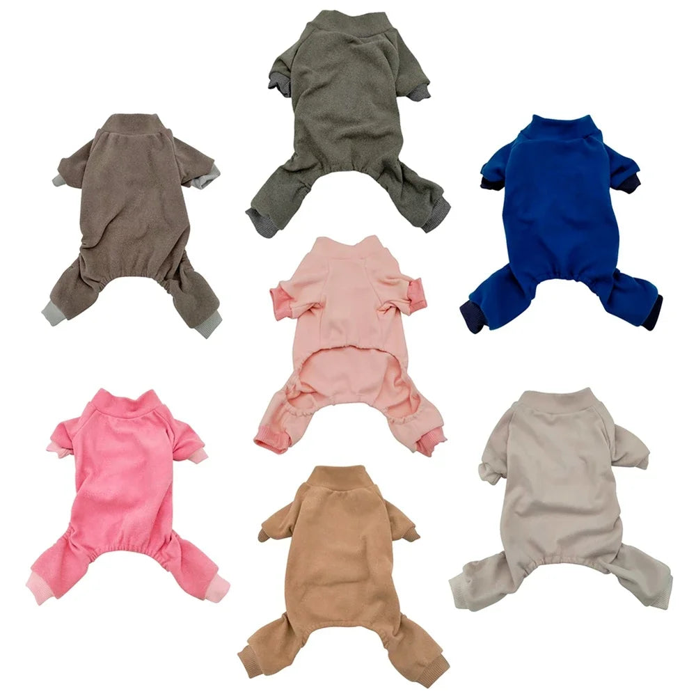 Winter Fleece Pajamas, Pet Clothes For Small Medium Dogs & Cats
