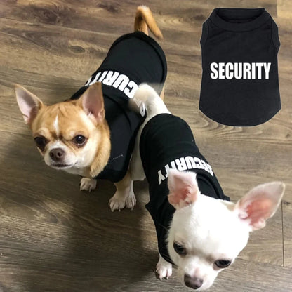 "Security" Clothing for Dogs Summer Pet Clothes Vest for Dogs or Cats, Low Price Pets T-shirt Costume