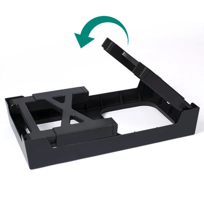 2-in-1 Elevated Slow Feeder Dog Bowls, Non-Slip Stainless Steel/Plastic/ Pet Food & Water Bowls with Foldable Stand