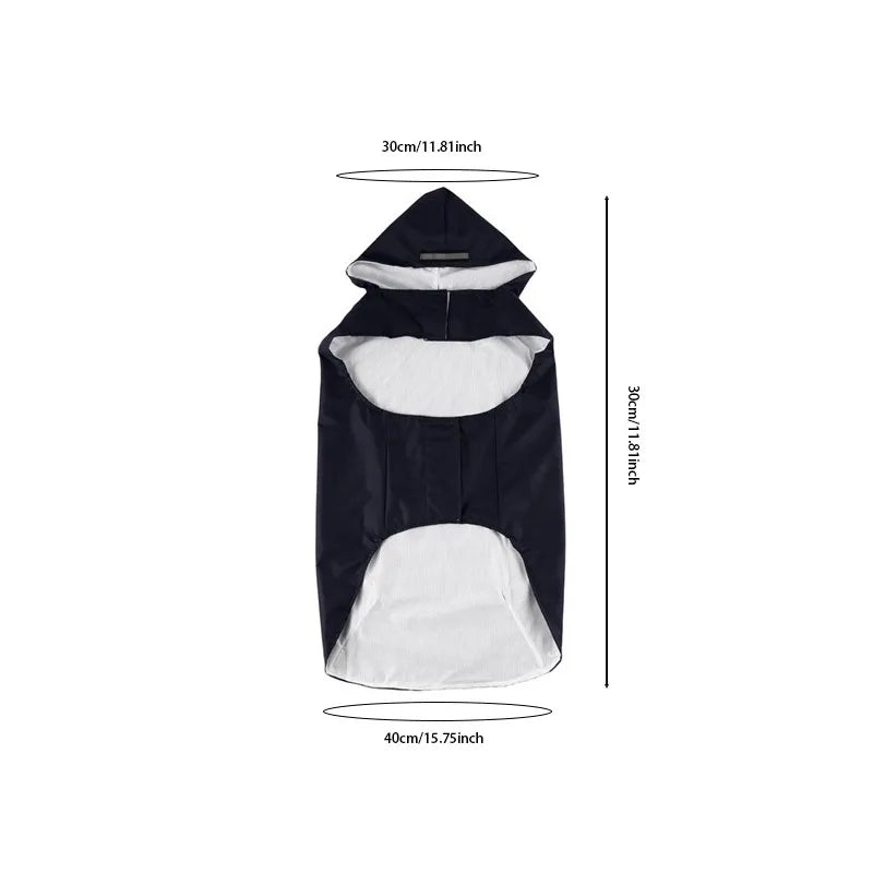 9 Sizes, Dog Raincoat Small, Medium and Large Dogs, Waterproof Hooded Rain Jacket