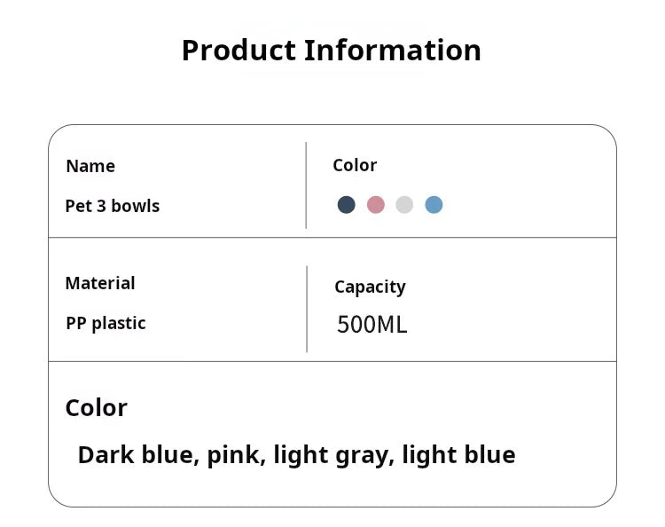 Pet Bowls With Water Feeder, 3 In 1 Ear Design Tilted Cat Water And Food Bowl Set With Gravity Water Bottle