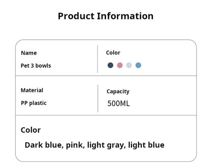 Pet Bowls With Water Feeder, 3 In 1 Ear Design Tilted Cat Water And Food Bowl Set With Gravity Water Bottle