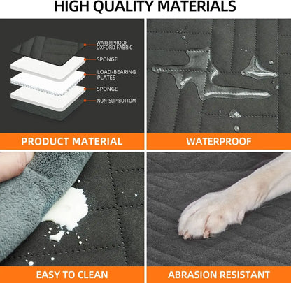 Back Seat Extender,Dog Seat Cover for Back Seat,Hard Bottom Car Seat Cover