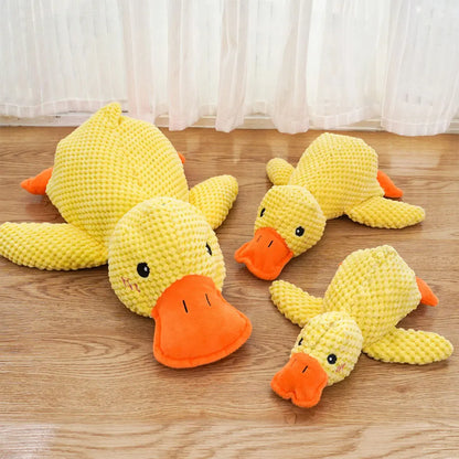 Dog Calming Duck Pet Plush Toy with Quacking Sound, Calming Duck Dog Toy Pillow Toy