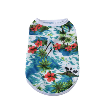 Summer Clothes Breathable Vest For Small Dogs & Cats Costume, Beach Style Fashion T-shirt