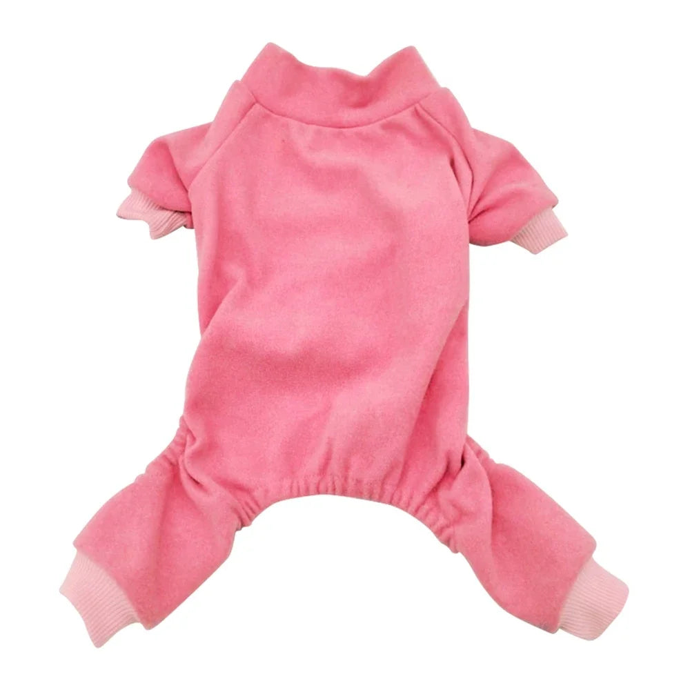 Winter Fleece Pajamas, Pet Clothes For Small Medium Dogs & Cats