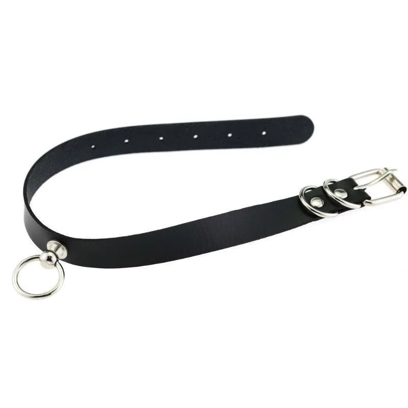 Black Leather Collar