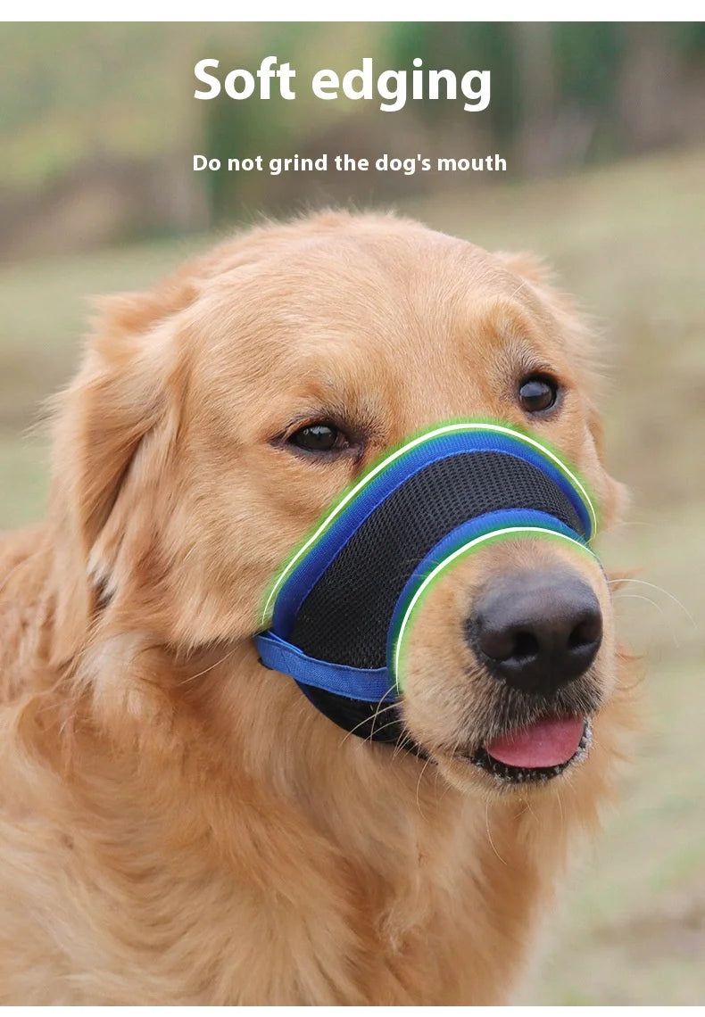 Comfortable Breathable Adjustable Dog Muzzle Anti-Bite, Anti-Eating Pet Muzzle for Small - Large Dogs, Allows Drinking
