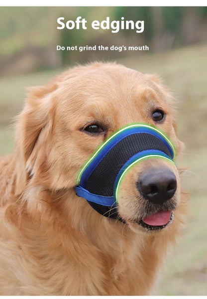 Comfortable Breathable Adjustable Dog Muzzle Anti-Bite, Anti-Eating Pet Muzzle for Small - Large Dogs, Allows Drinking