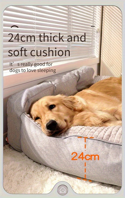 47.2x35.4inch Large Dog Winter Warm Bed Extra Large Deep Sleep for Big Breeds