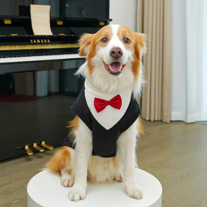 Clothes for Medium & Large Dogs, Tuxedo Vest