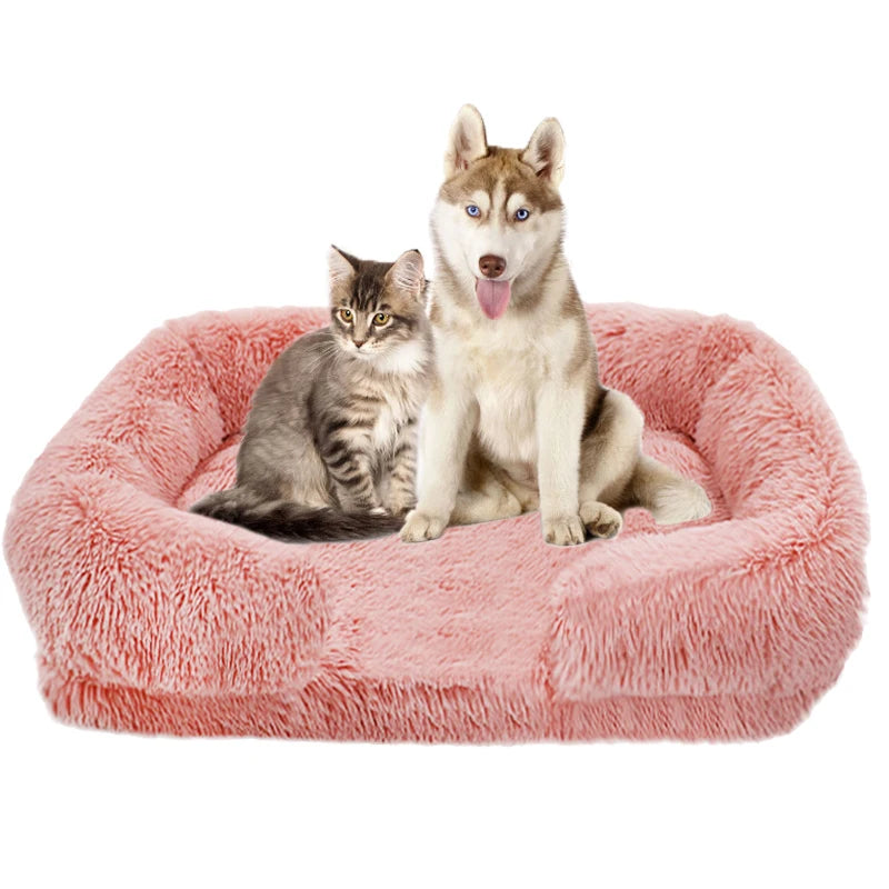 Thickened orthopedic dog bed for large dogs - egg sponge, easy to remove and wash plush cover