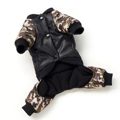 Cool Pet Dog Clothes, Thick Overall Puppy Jumpsuit,  Warm Costume