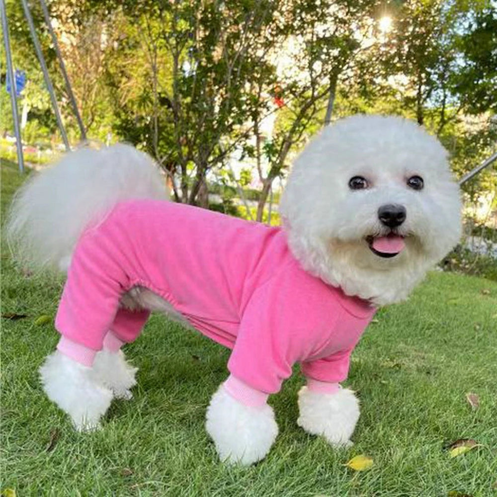 Winter Fleece Pajamas, Pet Clothes For Small Medium Dogs & Cats