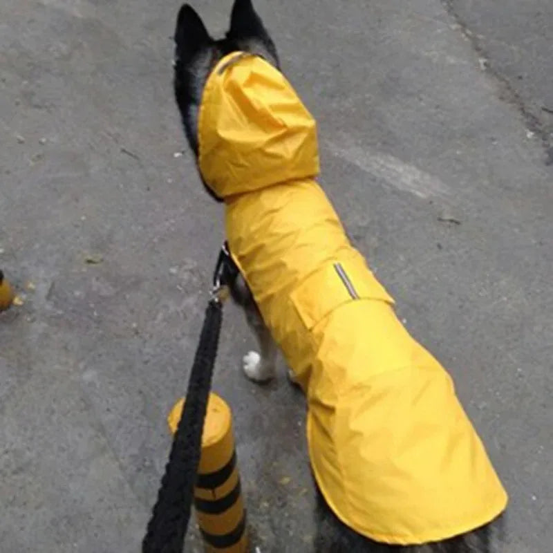 Dog Raincoat Jacket Clothes Reflective Waterproof Rain Poncho