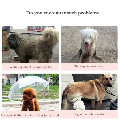 Dog Raincoat Waterproof Hooded Jumpsuit Cloak For Small or Big Dogs