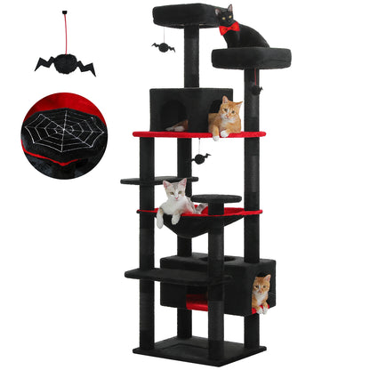 Large Cat Tree and Tower for Indoor Cats With Sisal-Covered Scratching Posts Spacious Hammock Padded Perches and Condos