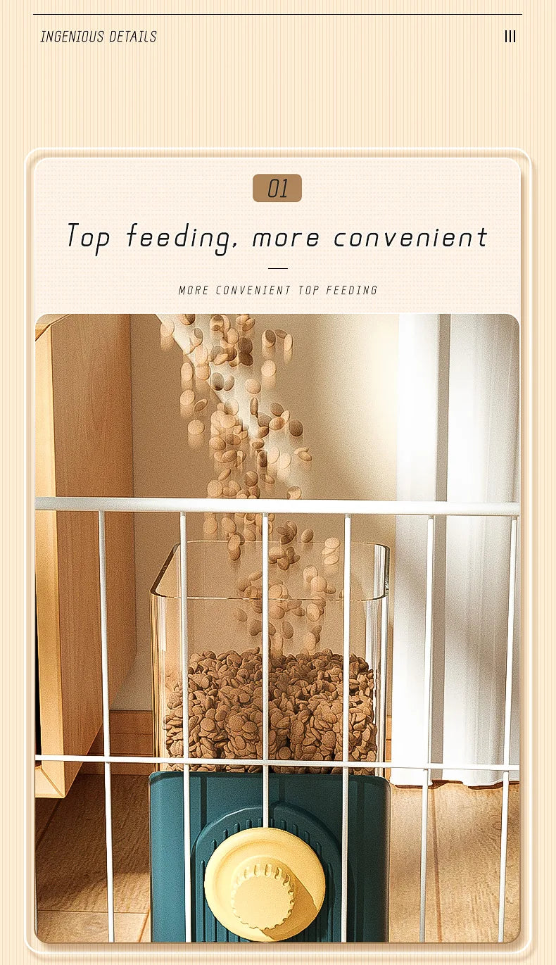 Automatic Pet Bowls Cage Hanging Feeder Dog Water Bottle Food Container Dispenser Bowl for Puppy or Cats