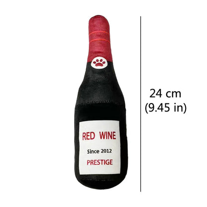 Funny Plush Dog Toys, Beer Bottle Shaped Small - Large Dogs, Squeak Sound, Clean Teeth Chew Toys