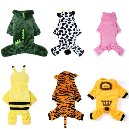 Soft Warm Fleece Dogs Jumpsuits/Hoodies Pet Clothing for Small Dogs or Cats
