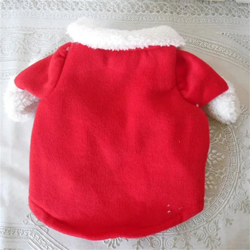 Cute Dog Santa Claus Outfit Christmas Costume for Small Dogs & Cats