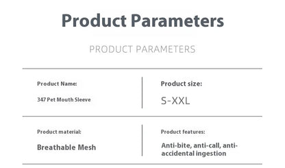Comfortable Breathable Adjustable Dog Muzzle Anti-Bite, Anti-Eating Pet Muzzle for Small - Large Dogs, Allows Drinking