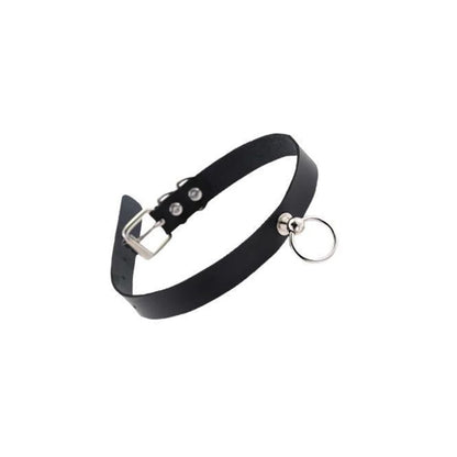 Black Leather Collar